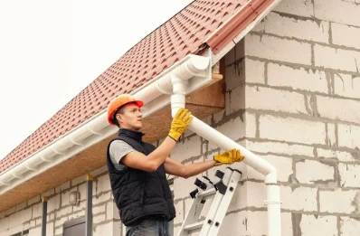 Pose et remplacement de gouttières au Mesge